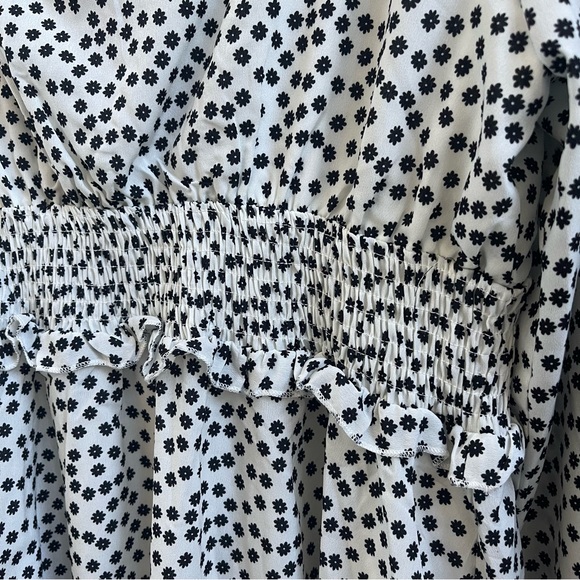 Flower Dobby-Dot Flowy Dress - Picture 6 of 6